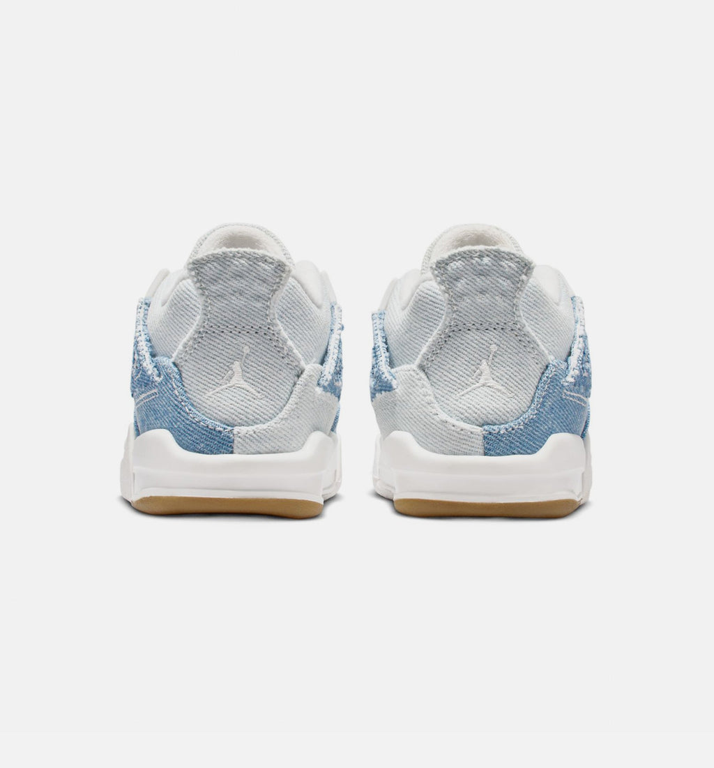 Air Jordan 4 Retro Worn Blue Infant & Toddler Sneakers