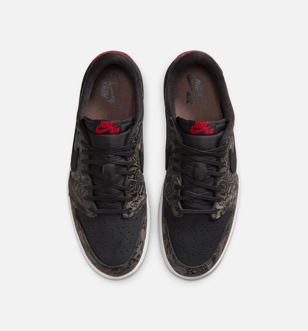 Air Jordan 1 Retro Low OG Laser Men's Sneakers - Black / Varsity Red