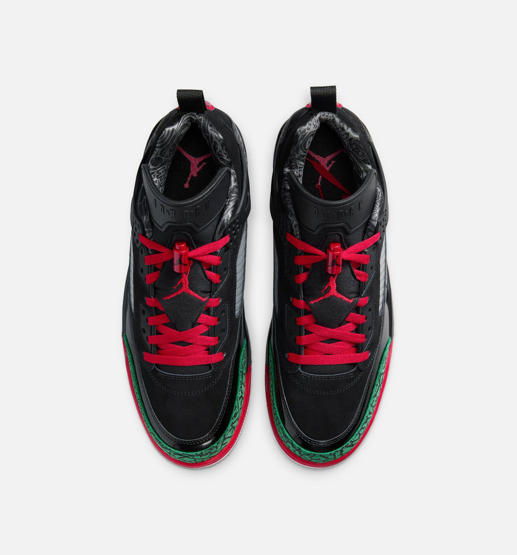Spizike Low Men's Sneakers - Black, Classic Green, White & Varsity Red