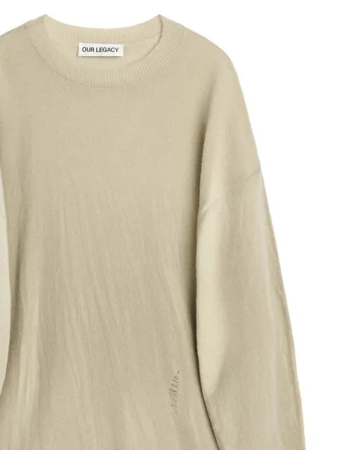 OUR LEGACY spray-dye distressed sweater