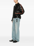 Gucci buffalo leather biker jacket with Web