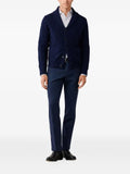 Hackett London cable-knit shawl-collar cardigan