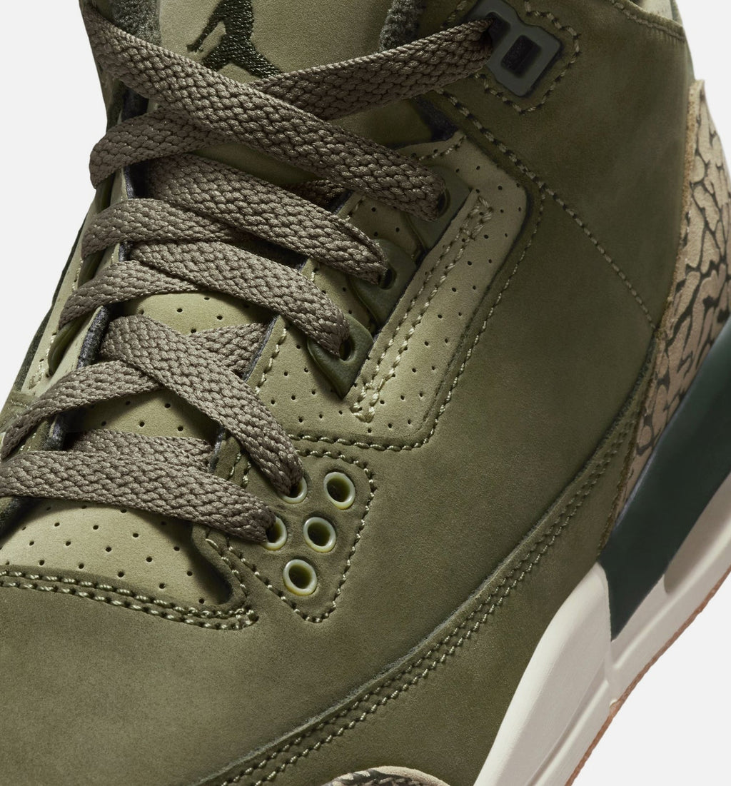 Air Jordan 3 Retro Medium Olive Grade School Sneakers