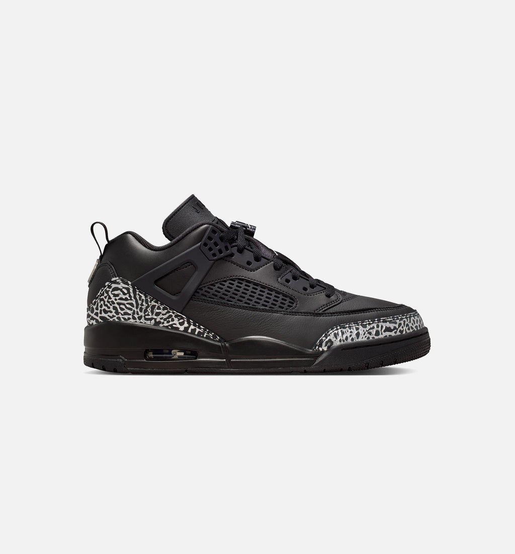 Spizike Low Men's Basketball Shoes - Black & Metallic Silver
