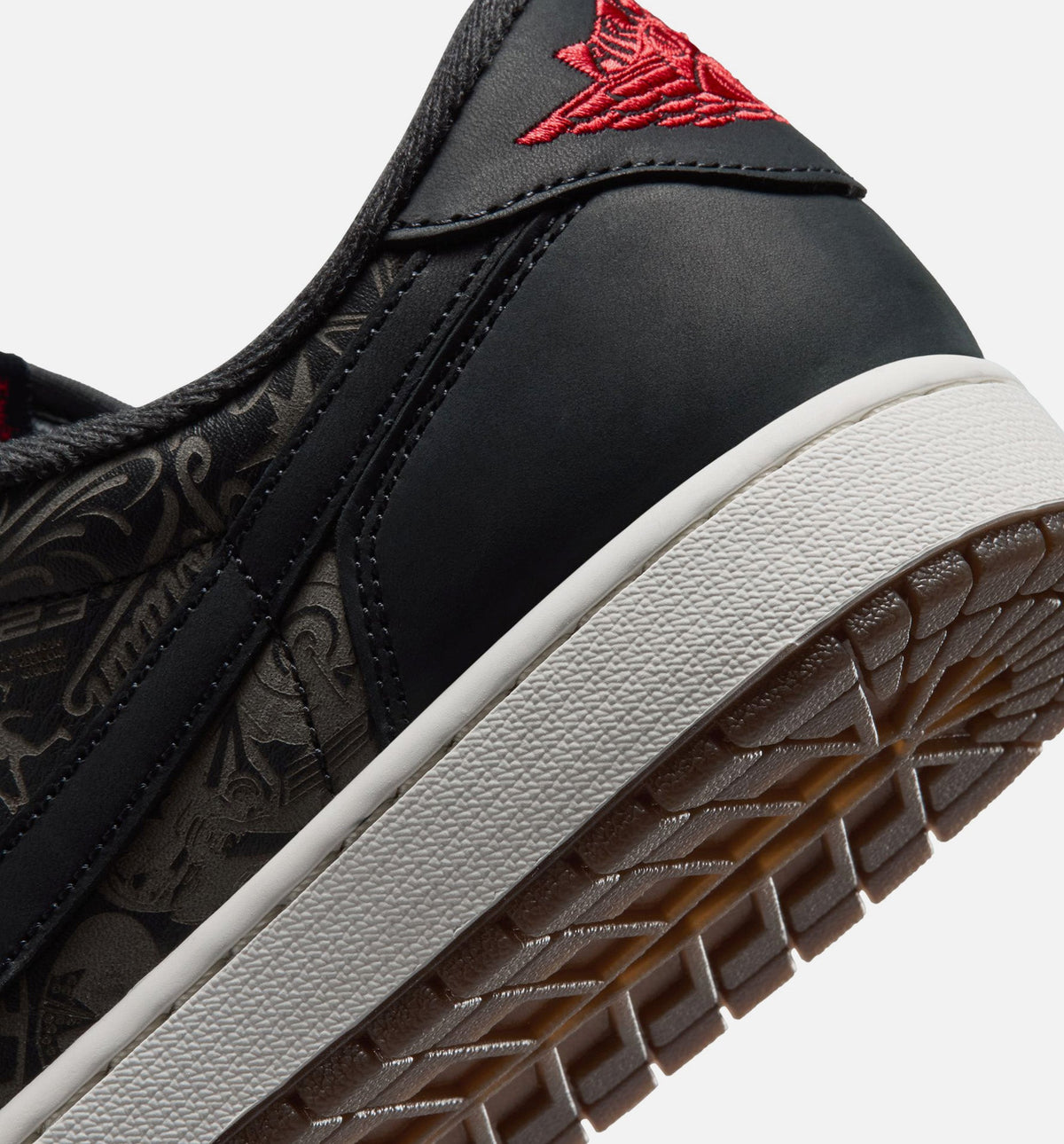 Air Jordan 1 Retro Low OG Laser Men's Sneakers - Black / Varsity Red