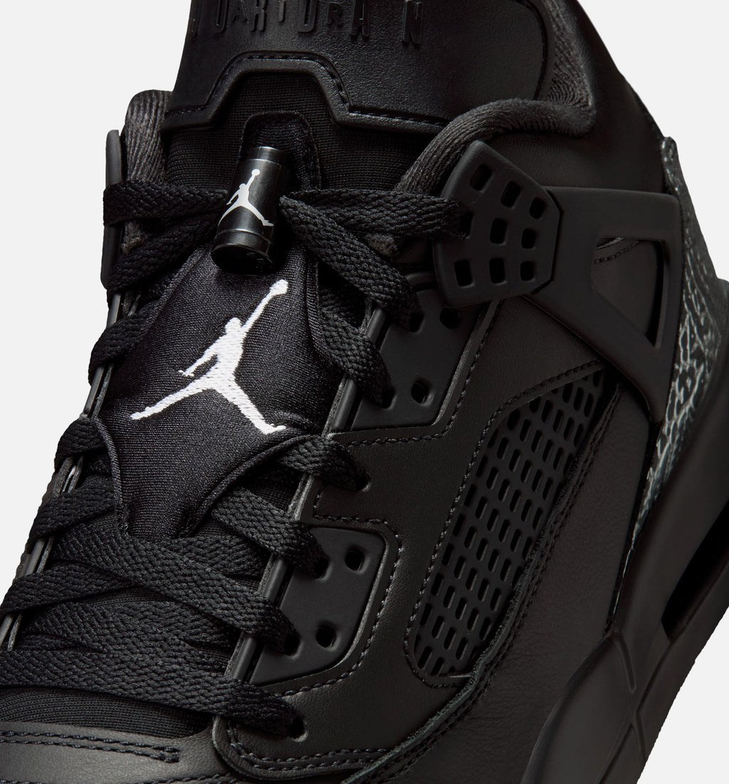 Spizike Low Men's Basketball Shoes - Black & Metallic Silver