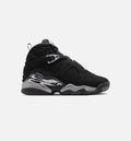 Air Jordan 8 Retro Chrome Grade School Sneakers - Black & Light Graphite