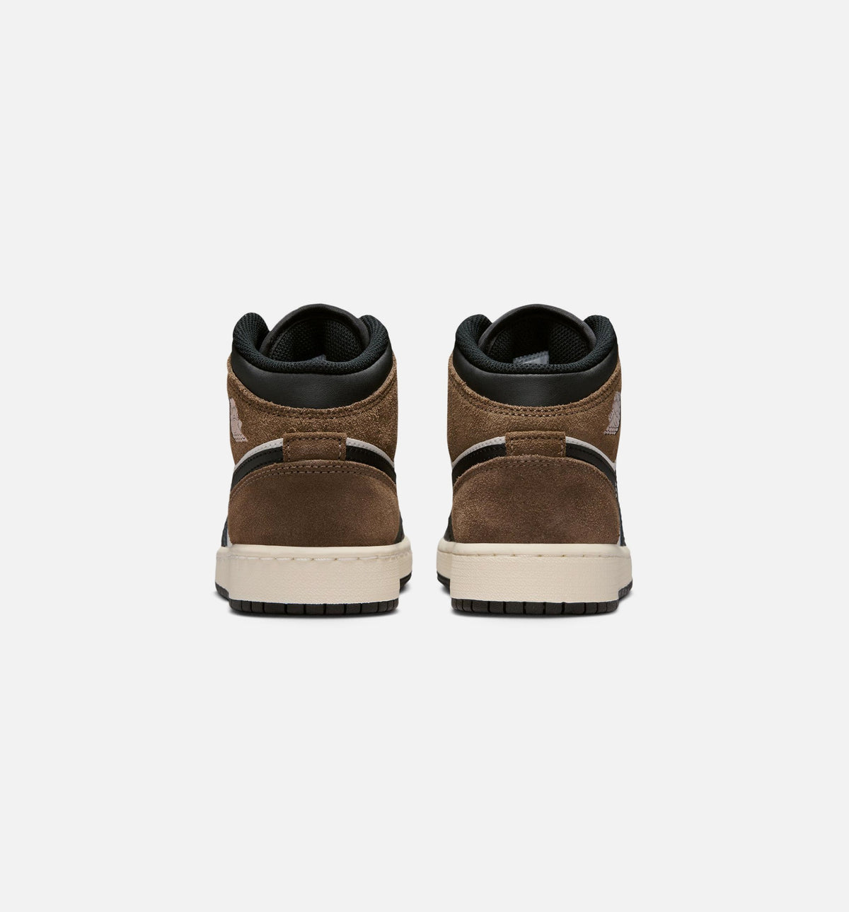 Air Jordan 1 Mid Grade School Sneakers - Black / Palomino