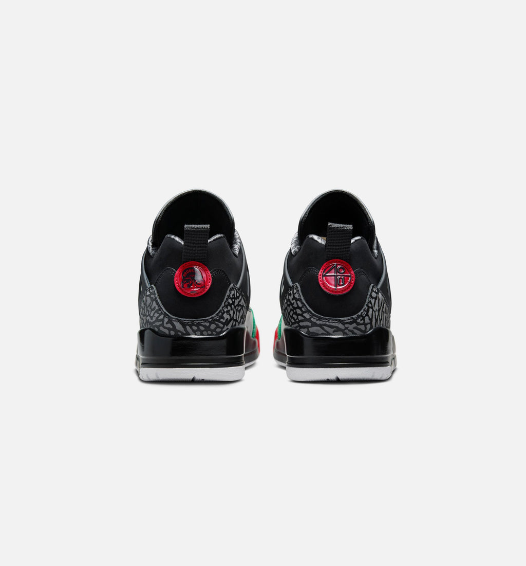 Spizike Low Men's Sneakers - Black, Classic Green, White & Varsity Red