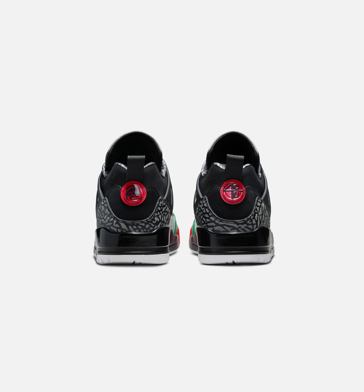 Spizike Low Men's Sneakers - Black, Classic Green, White & Varsity Red