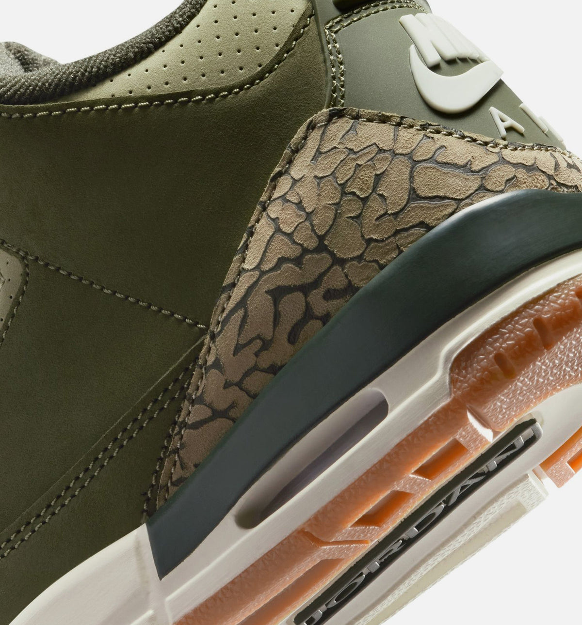 Air Jordan 3 Retro Medium Olive Grade School Sneakers