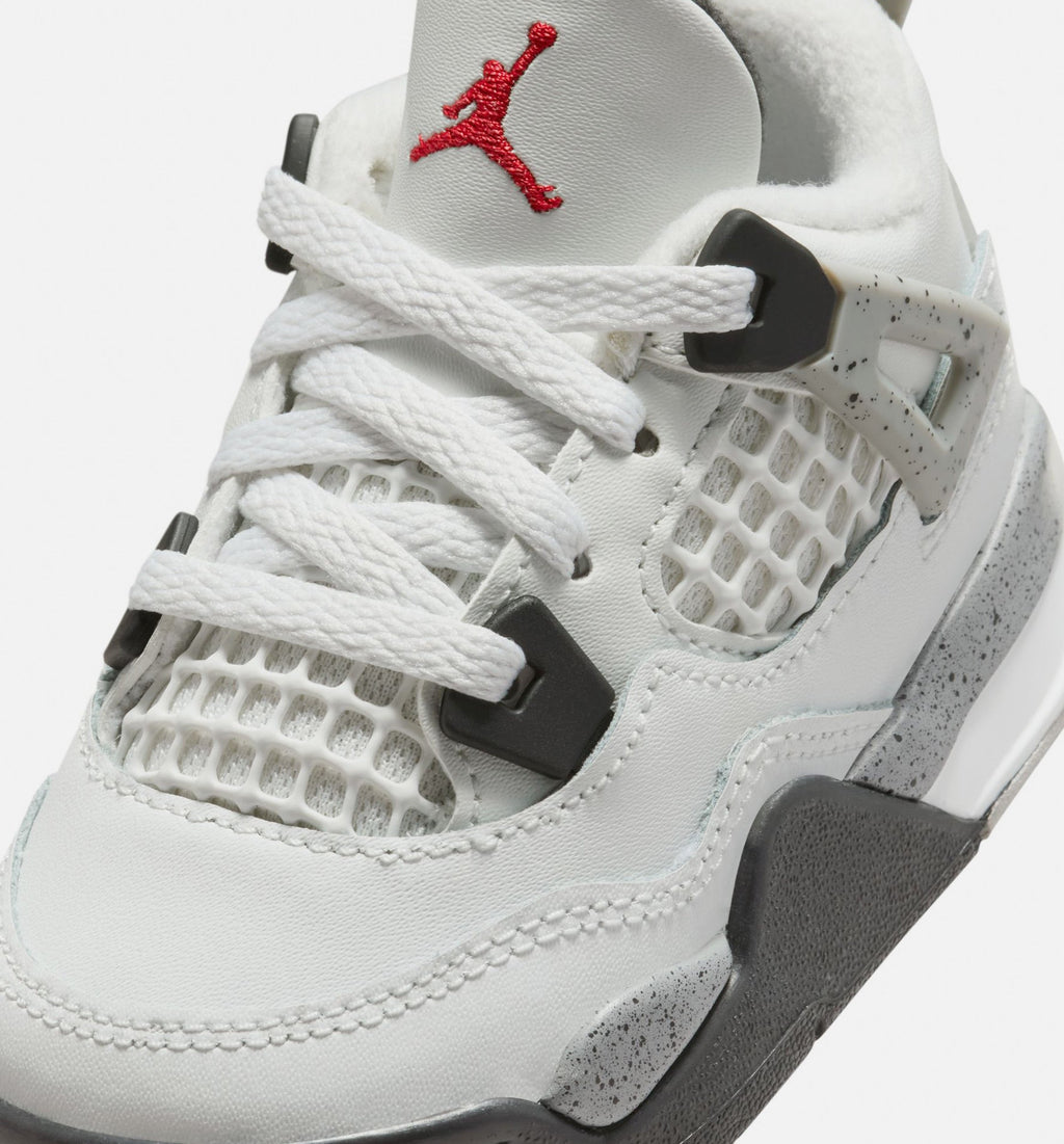 Air Jordan 4 Retro White Cement Infant & Toddler Sneakers