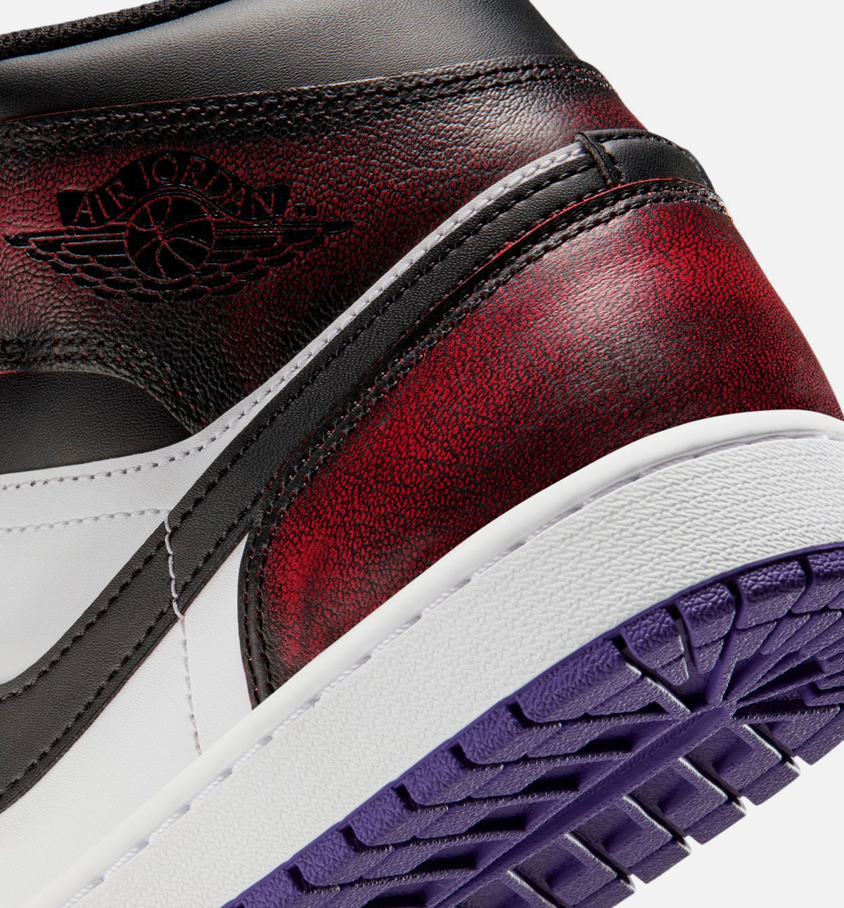 Air Jordan 1 Mid SE Men's Sneakers - True Red / Court Purple