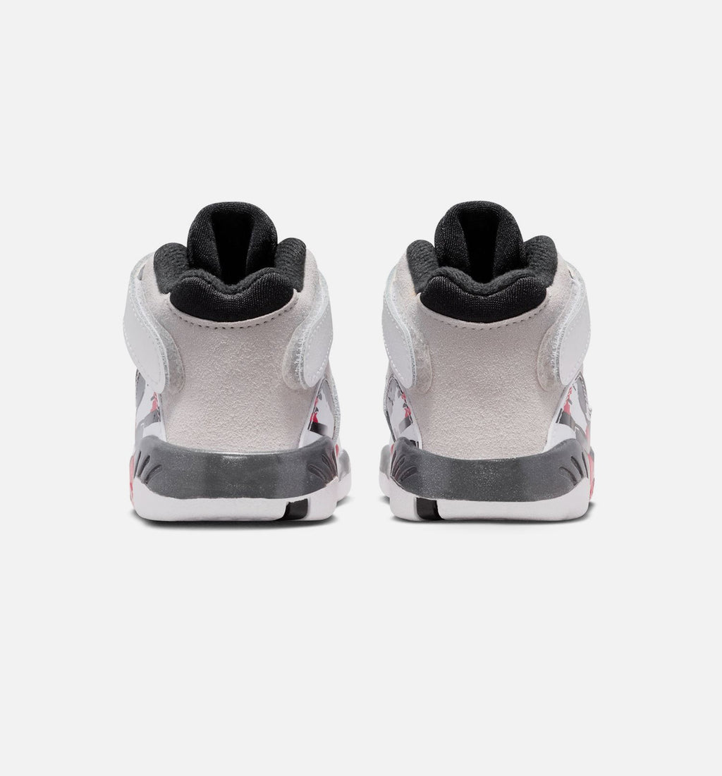 Air Jordan 8 Retro White and True Red Infant & Toddler Sneakers
