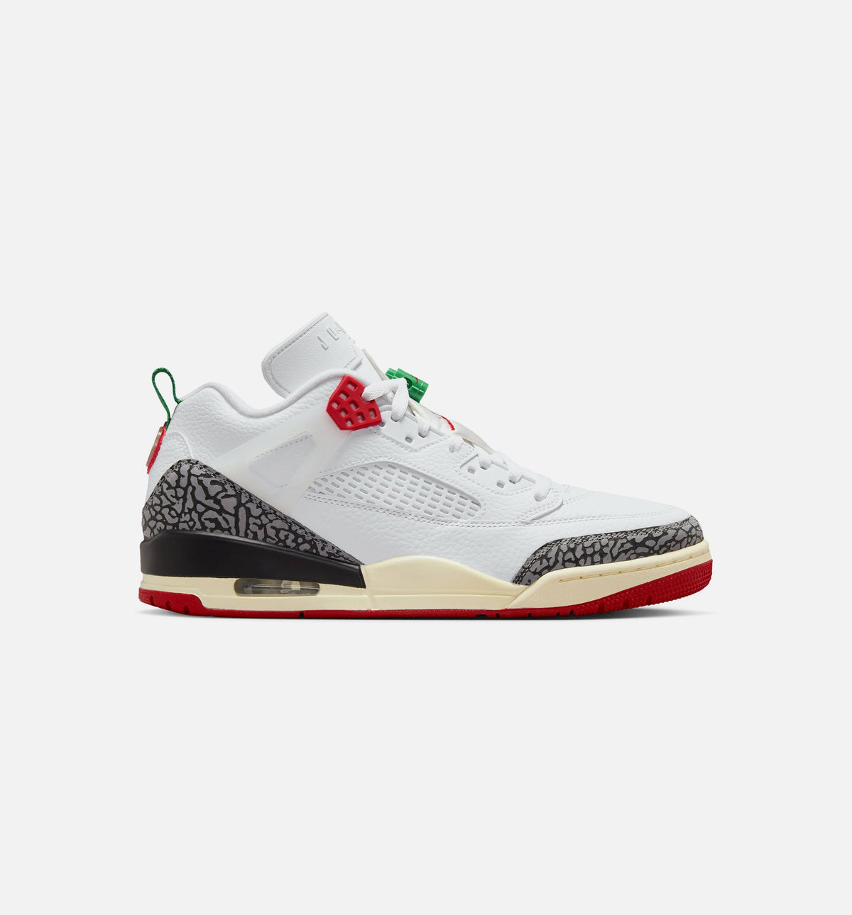 Spizike Low Men's Sneakers - White, Black, Sail & Varsity Red