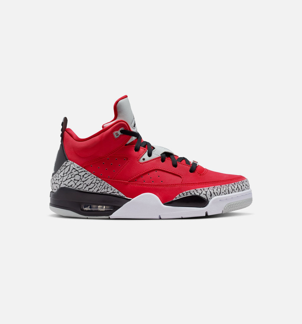 Son of Mars Low Men's Sneakers - Fire Red, Black, Grey & Mist White