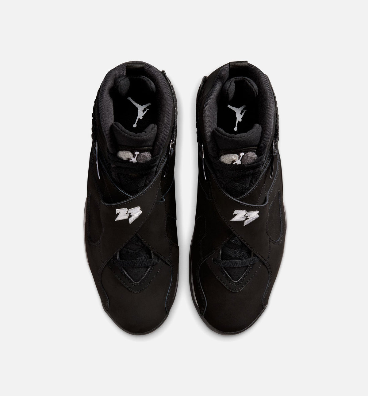 Air Jordan 8 Retro Chrome Men's Sneakers - Black & Light Graphite