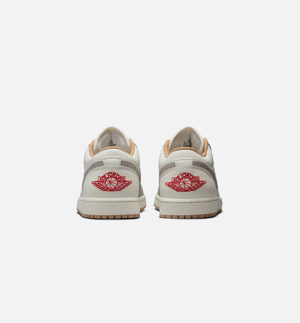 Air Jordan 1 Low Men's Sneakers - Sail / Fire Red