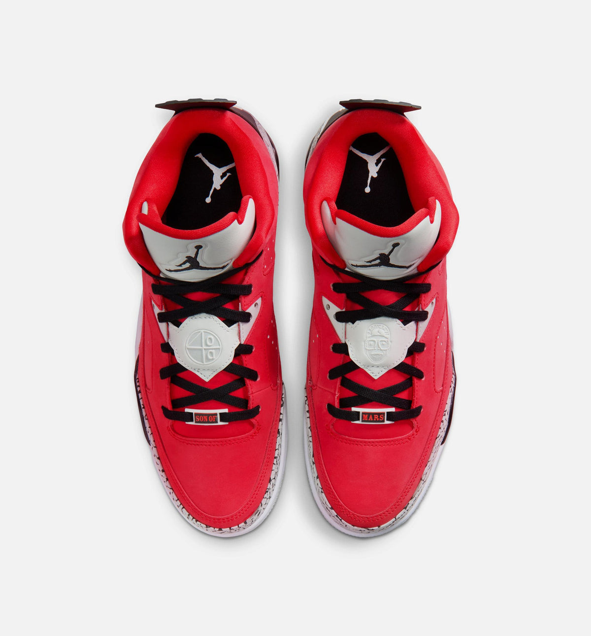 Son of Mars Low Men's Sneakers - Fire Red, Black, Grey & Mist White