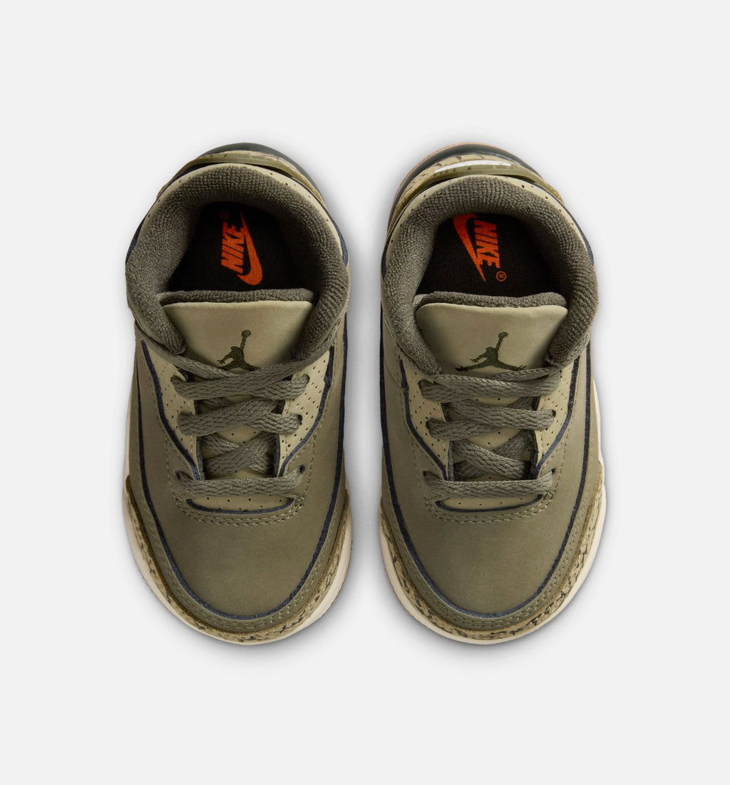 Air Jordan 3 Retro Medium Olive Infant & Toddler Sneakers