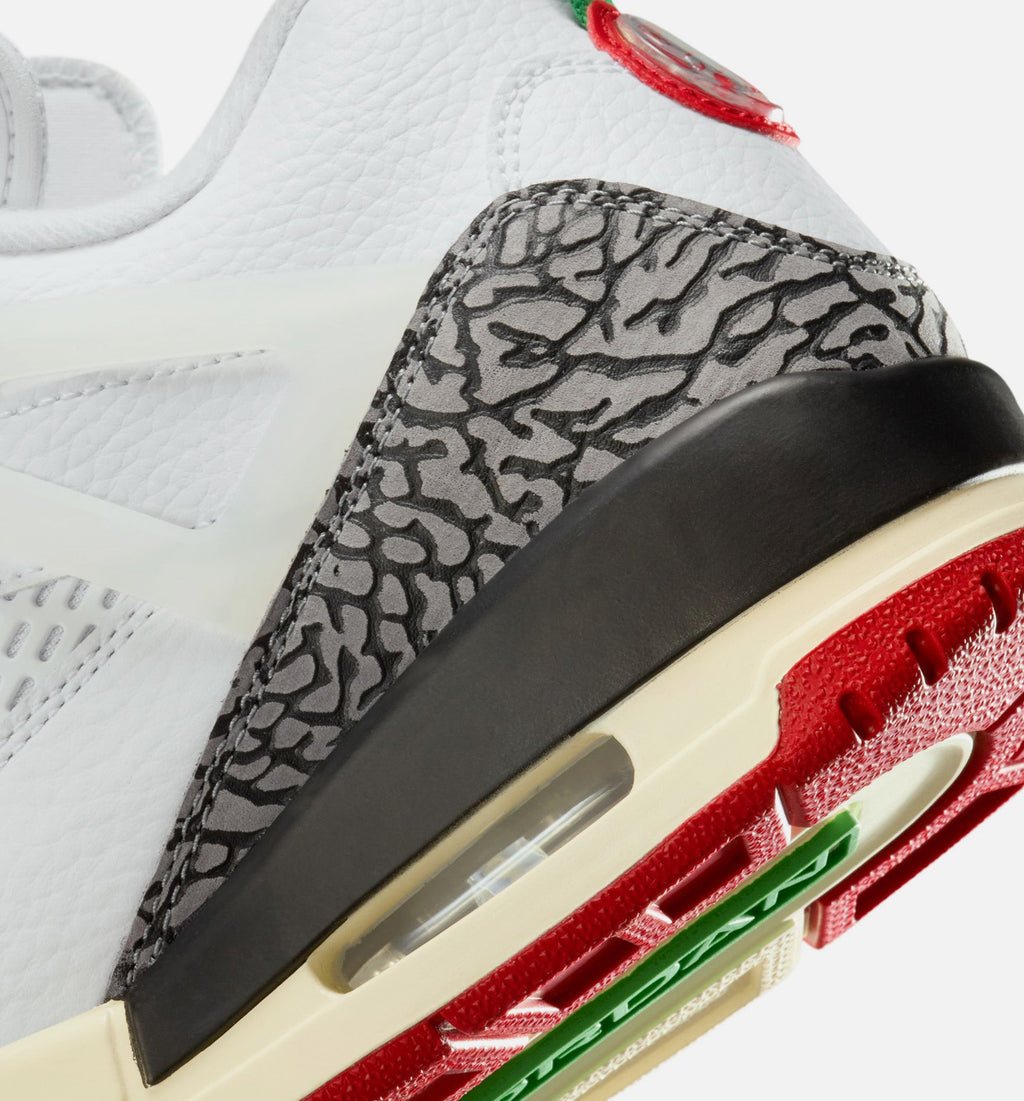 Spizike Low Men's Sneakers - White, Black, Sail & Varsity Red