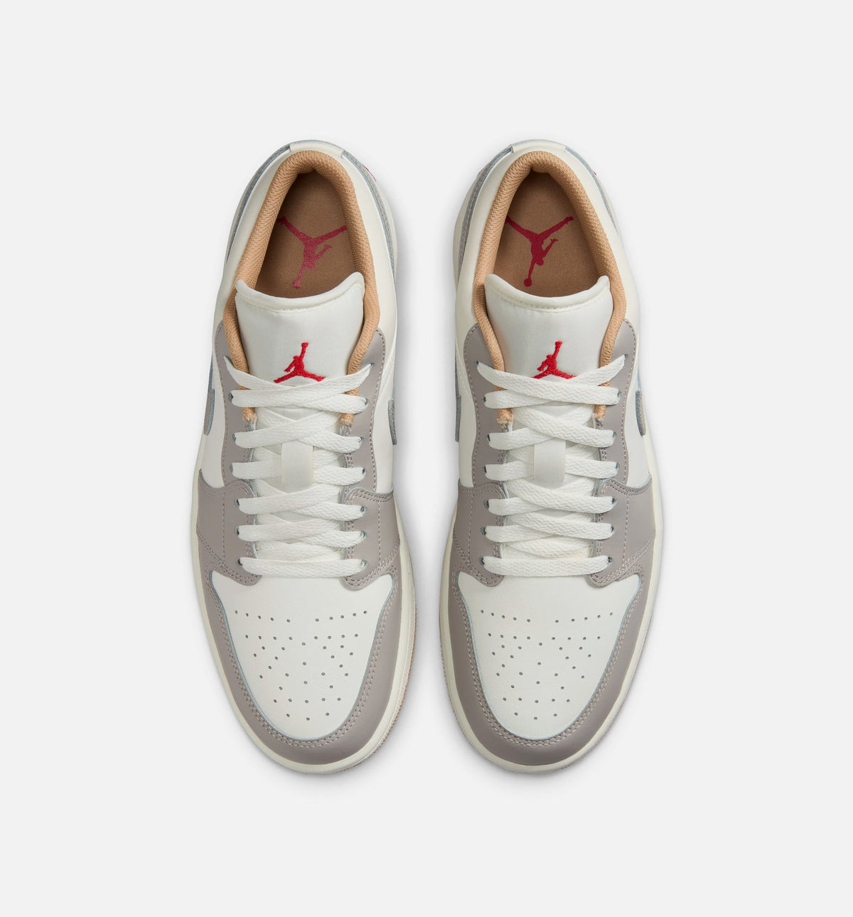 Air Jordan 1 Low Men's Sneakers - Sail / Fire Red