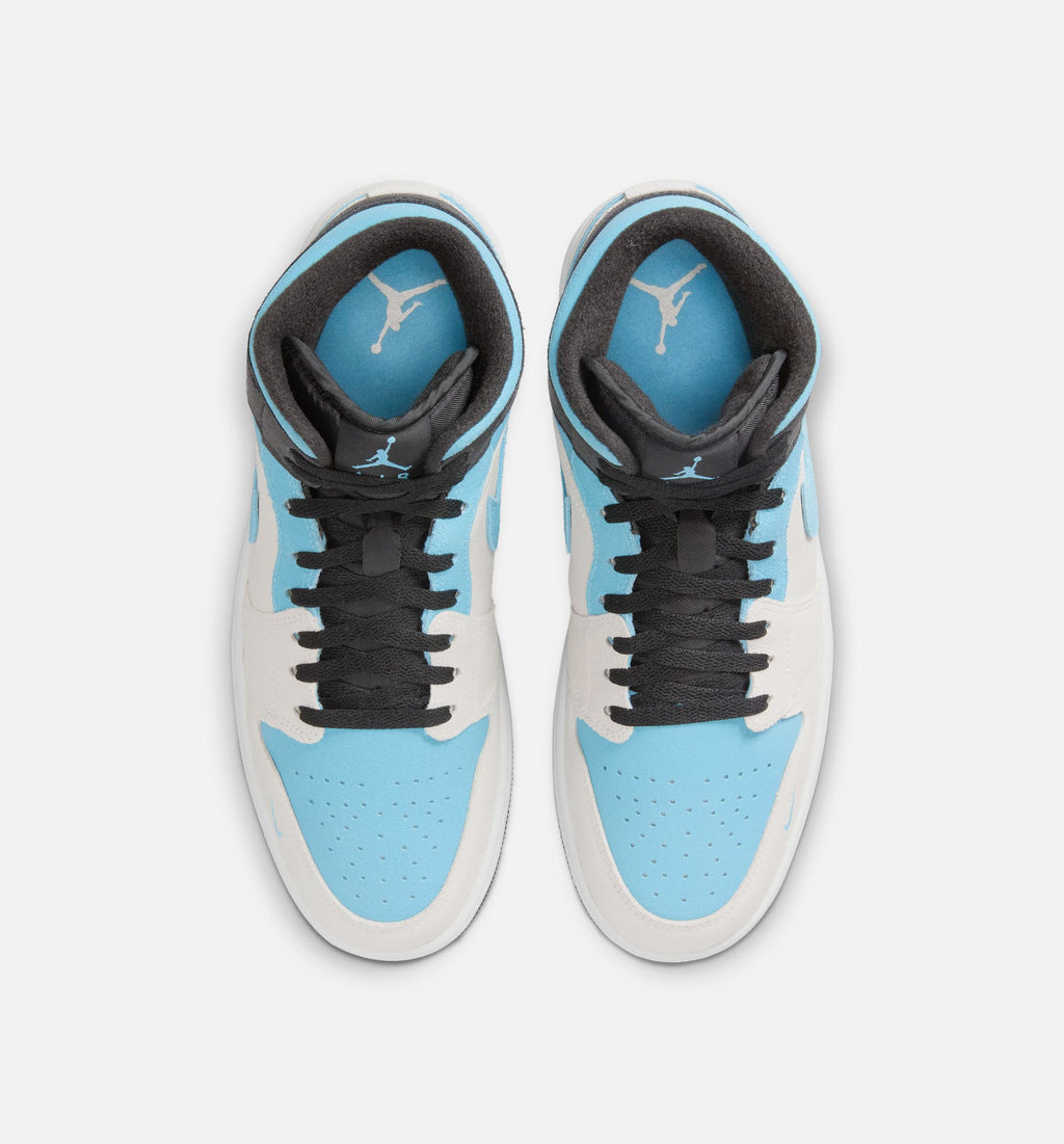Air Jordan 1 Mid SE Men's Sneakers - Summit White / Blue Chill