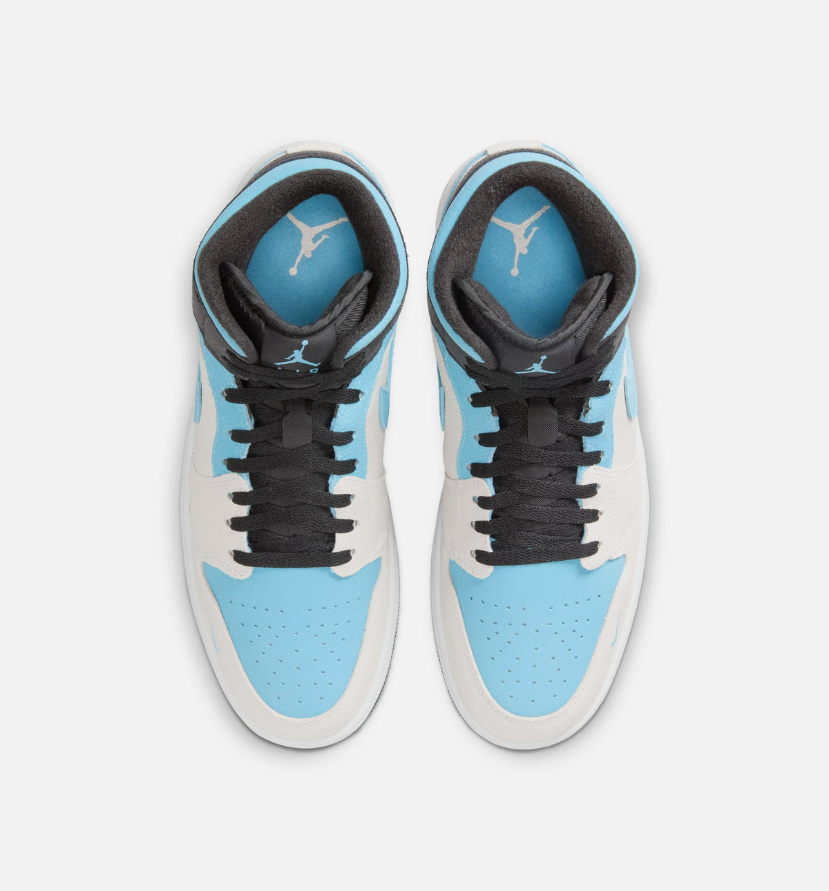 Air Jordan 1 Mid SE Men's Sneakers - Summit White / Blue Chill