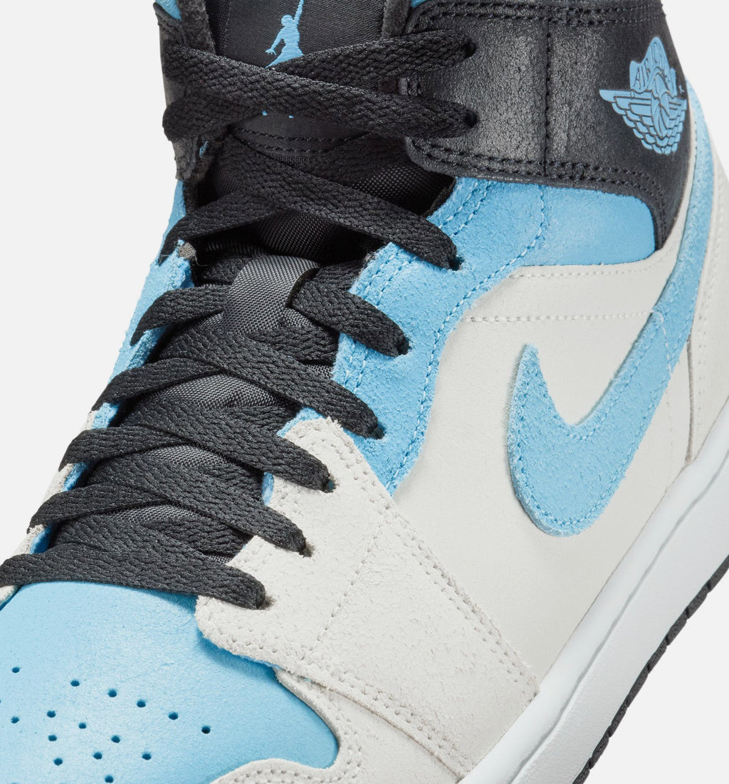 Air Jordan 1 Mid SE Men's Sneakers - Summit White / Blue Chill