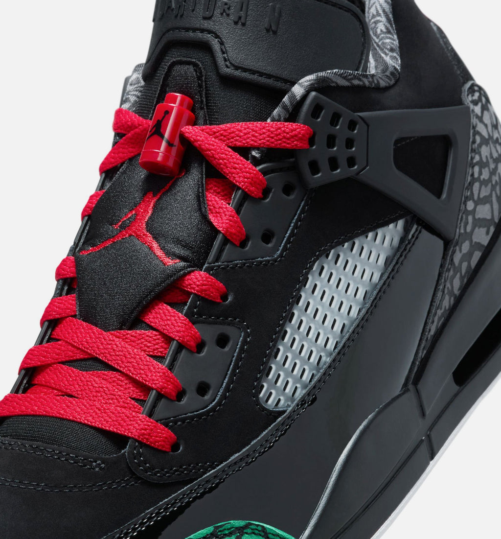 Spizike Low Men's Sneakers - Black, Classic Green, White & Varsity Red